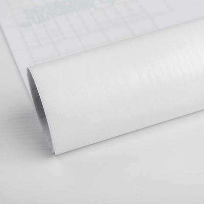 Papel pintado adhesivo removible con veta de madera blanca, 40 cm x 10 m, hoja de rehacer, resistente al calor, impermeable, para cortar muebles y paredes.