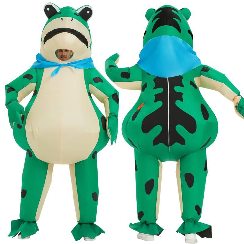 Cartoon Frog Cosplay Inflatable Costume Aldult Halloween Party Dress Up Props