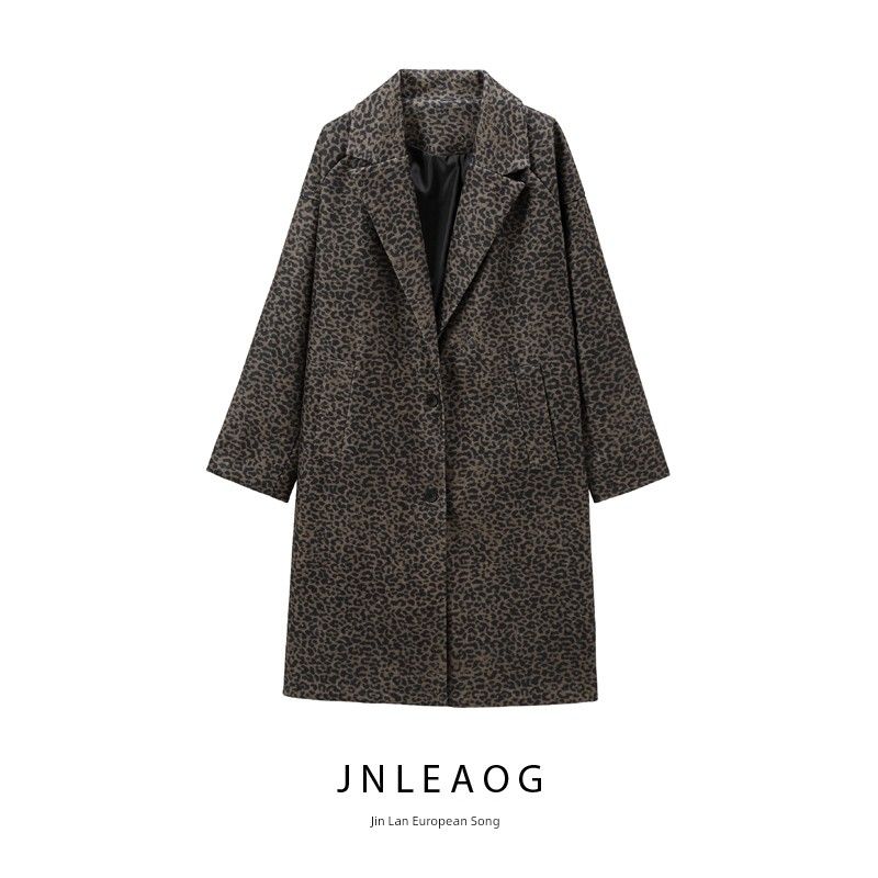 Jnleaog Autumn New Women's Clothing Fashion Style French Style Design Pattern Printed Coat Outwear 8340701