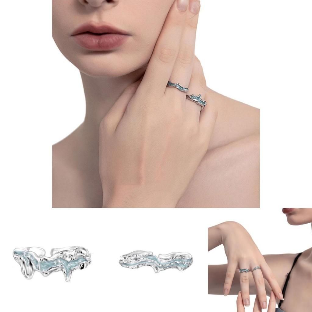 Einzigartiger Verstellbarer Offener Fingerring Für Damen Stilvolles Geometrisches Design Kupfer Modeaccessoire