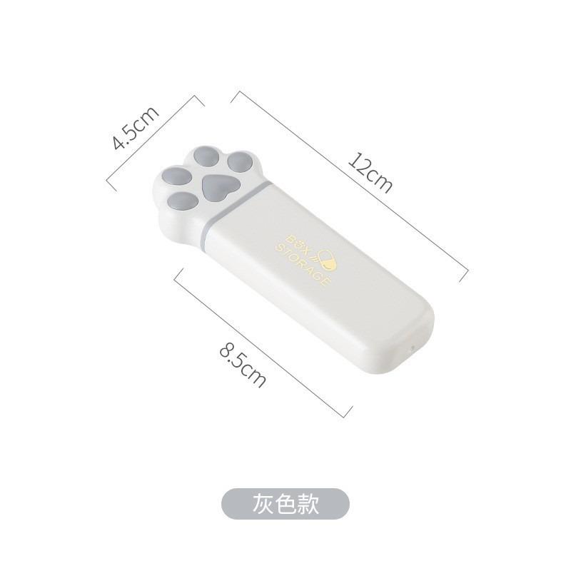 

Tiny Cat Claw 3 Grids Medicine Storage Case Handy Daily Pill Cases Container Organizer Travel Fish Oils Pill Dispenser Box серый