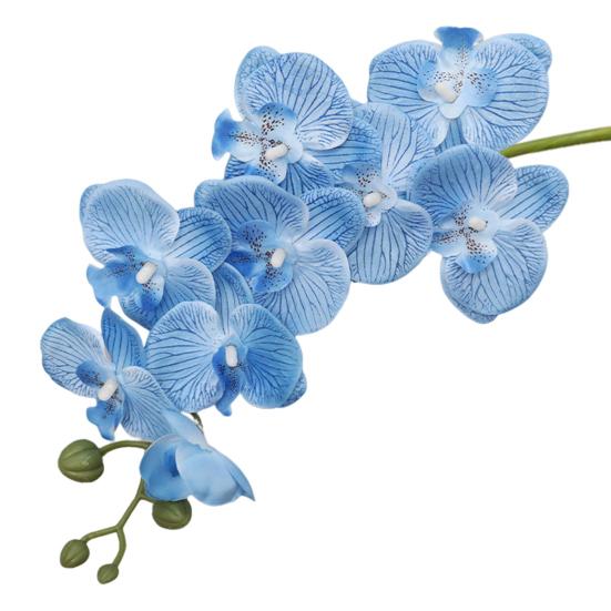 Artificial Orchid Flowers Long Stemmed Realistic Phalaenopsis Orchids No Maintenance Velvet Petals Fake Flower Home Decor