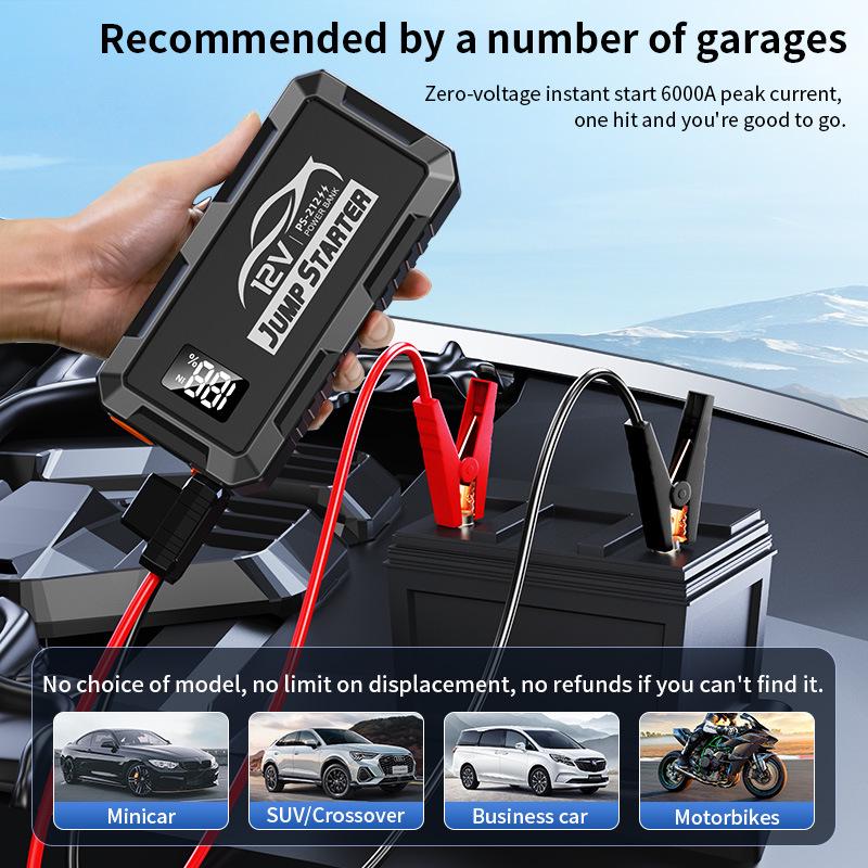 High-Capacity 12V Car Emergency Jump Starter Artifact
