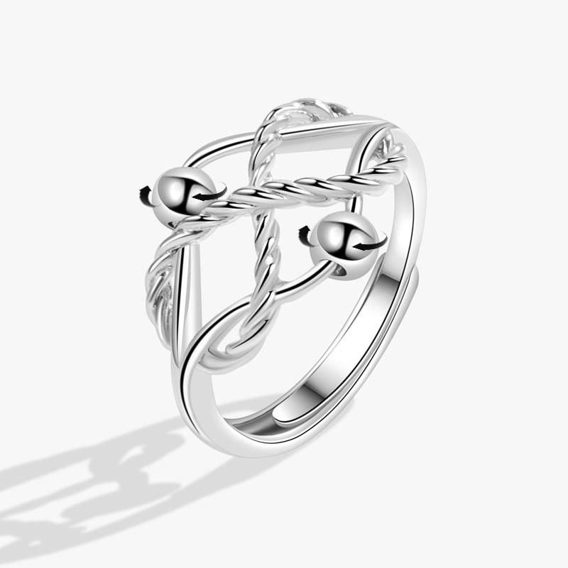 

Love Infinite Digit Twisted Women S Engagement Ring Crystal Anxiety Relife Spinning Rotating Ring Accessories 2024 Trend New resizable