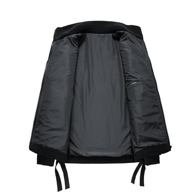 Autumn and Winter New Fleece Jacket Men's Thickened Lamb Fleece Cotton-padded Clothes Men's and Women's Trend Couple Loose Cotton-padded Clothes Men's