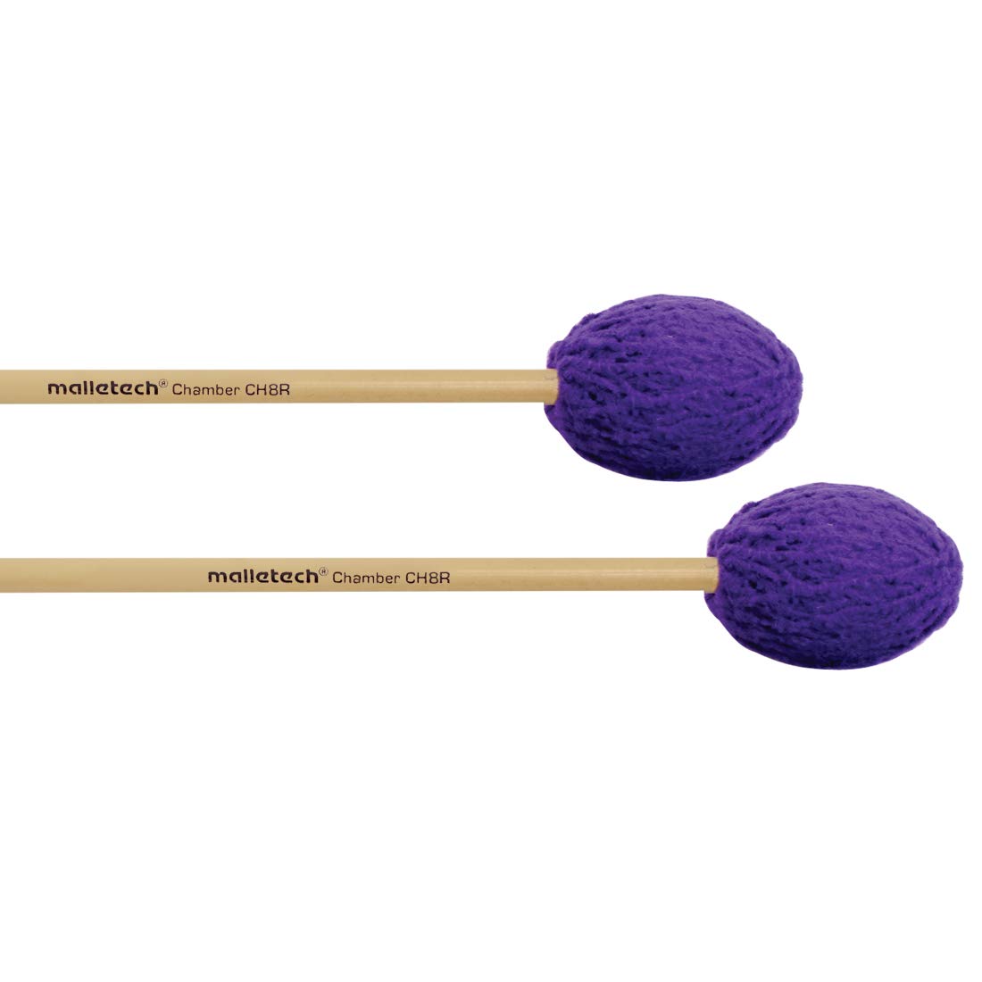 

Malletech Marimba Mallets, Chamber Series [CH8R], Rattan Handle, Soft to Medium Hardness, Purple, 1 Pair