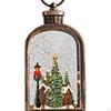 Christmas Music Box Fireplace Lantern Gift Nightlight Xmas Decor for Indoor Outdoor