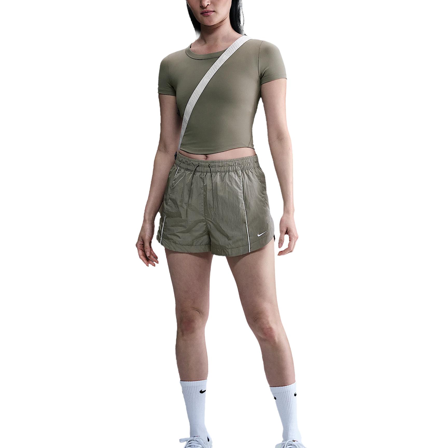Nike Windrunner Women s Mid Rise 2  Woven Shorts FV7501-320 L