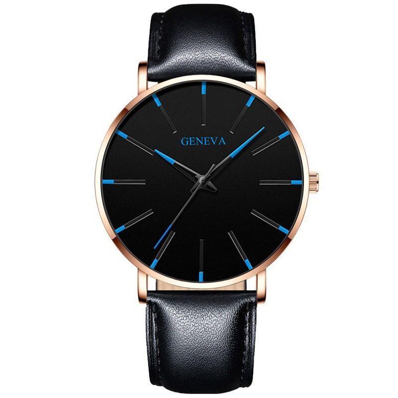 Geneva Mens Quartz Watch Alloy Band With Decorative Dial For Casual Wear