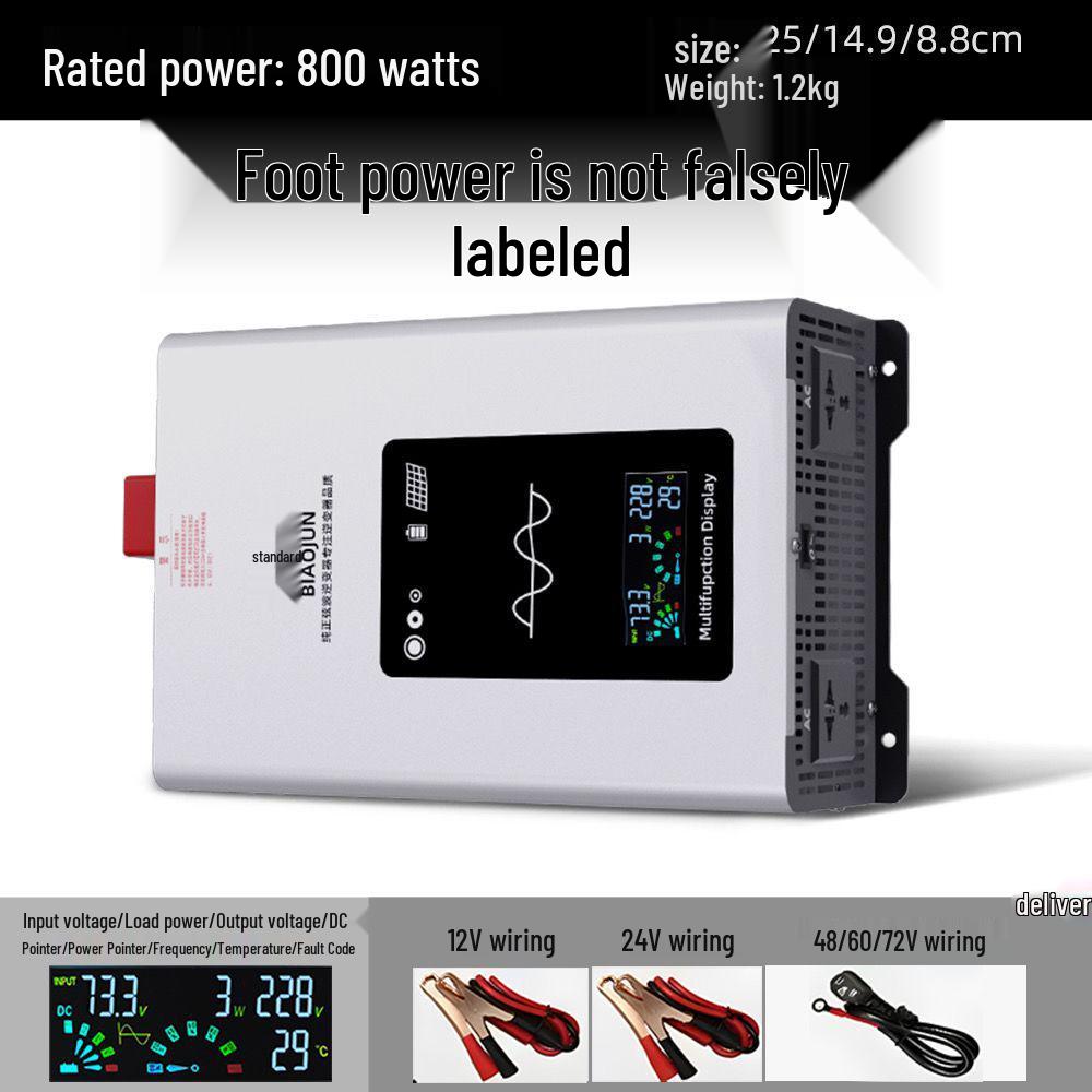 

Високопотужний інвертор чистої синусоїди 12В-96В на 220В для використання в автомобілі та вдома