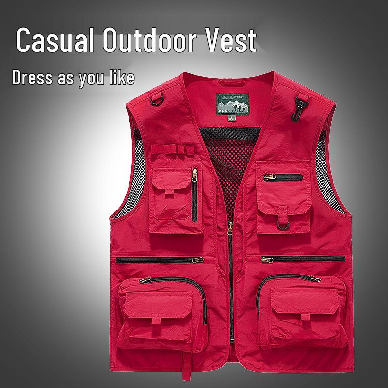 Men's Quick-Dry Multi-Pocket Outdoor Photography Vest