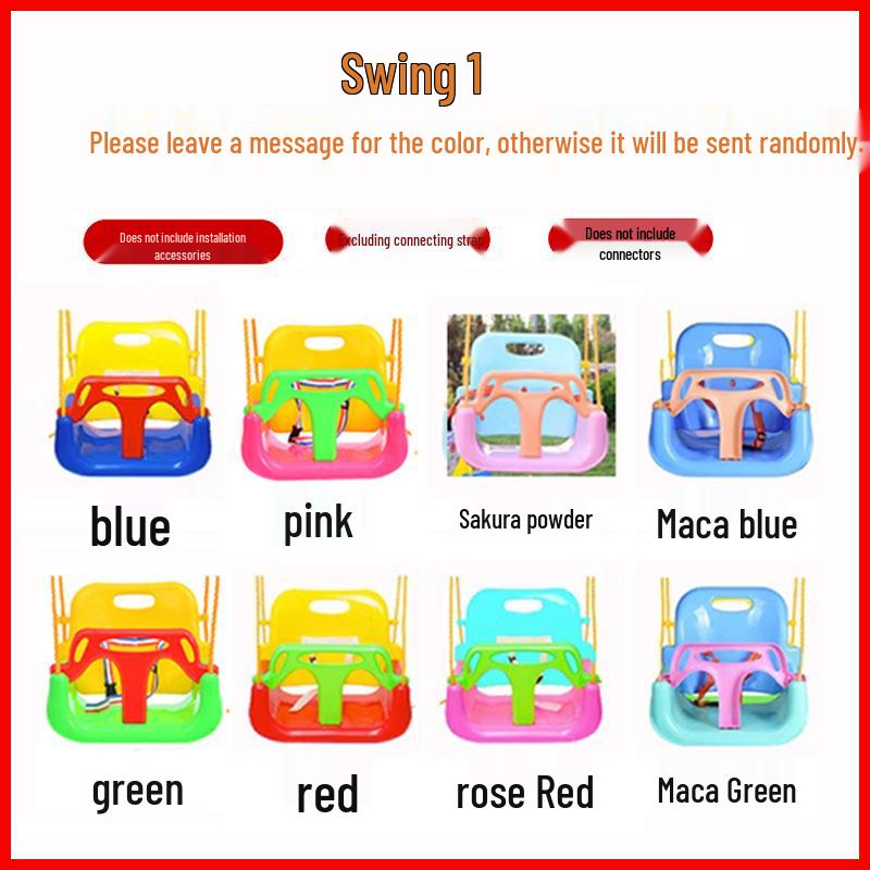 Children's Outdoor/Indoor Hanging Swing Chair with Rope and Single Bar