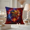 J-Judas P-Priest Cushion Cover Anti-dustmite Pillowcase Invisible Zipper Silky Short Plush Sofa Cushion Cover