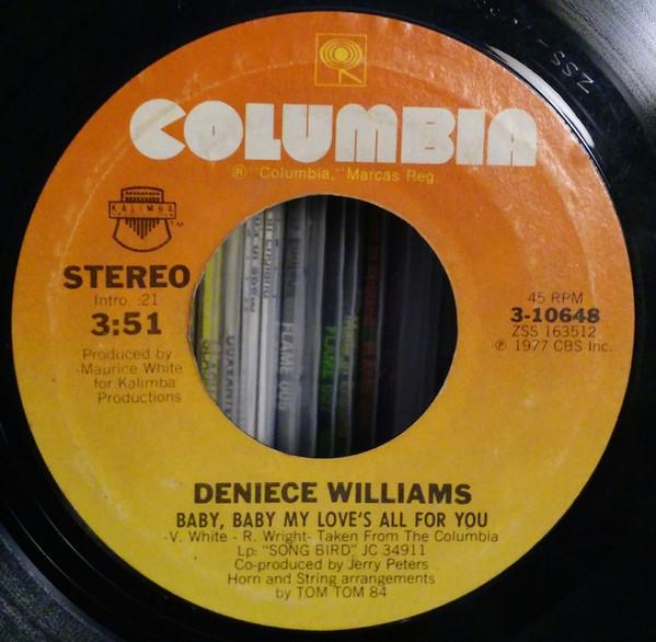 

7inch Record DENIECE WILLIAMS - Baby, Baby My Love s All For You / 310648 Columbia 1977 US Soul/Funk Used