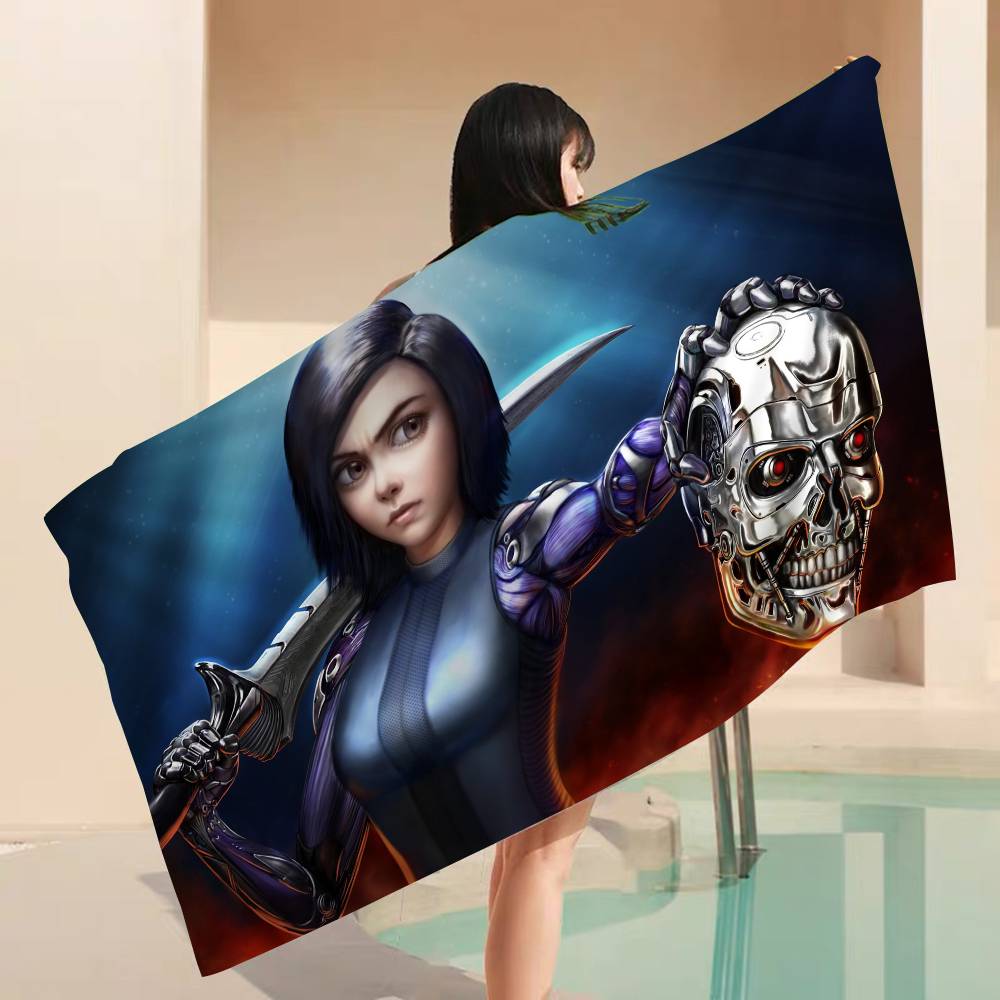 Classic Movie T-Terminator Microfiber Beach Towel Absorbent Quick Dry Soft Yoga Swimming Resort Mountain Climbing Towel