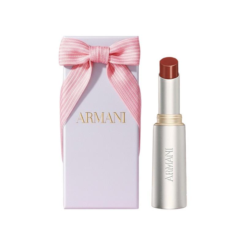 Armani Серебряный тюбик стеклянный помада лимитированная подарочная коробка призматический водный блеск помада увлажняющая легко наносится натуральная #44 Сицилийская Роза серебряный