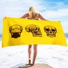 Microfiber Beach Towel Skull Beach Towel Blanket,Sand Proof Swimming Bath Pool Towel for Travel Camping Yoga Sport,Oversized