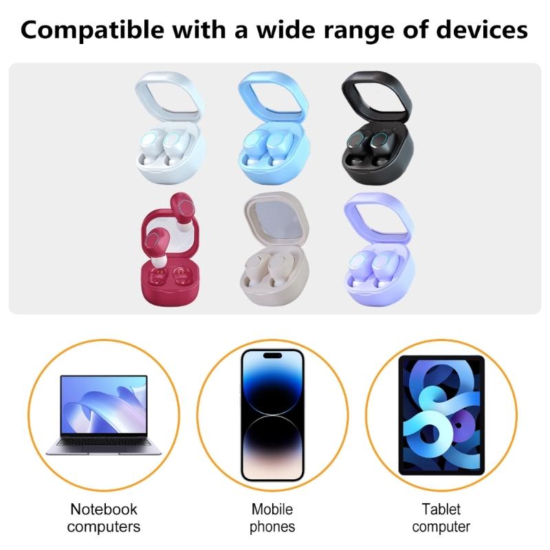 Headphone Bluetooth-compatible Wireless Earbuds Noise Cancelling Microphone Bass Stereo Earbuds Earphones for Phone