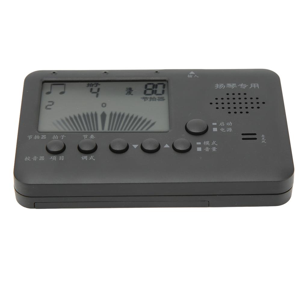 Dulcimer Tuner 3 in 1 Metronome Tuner Tone Generator Music Instrument Tool with LCD Display MT520Y Black
