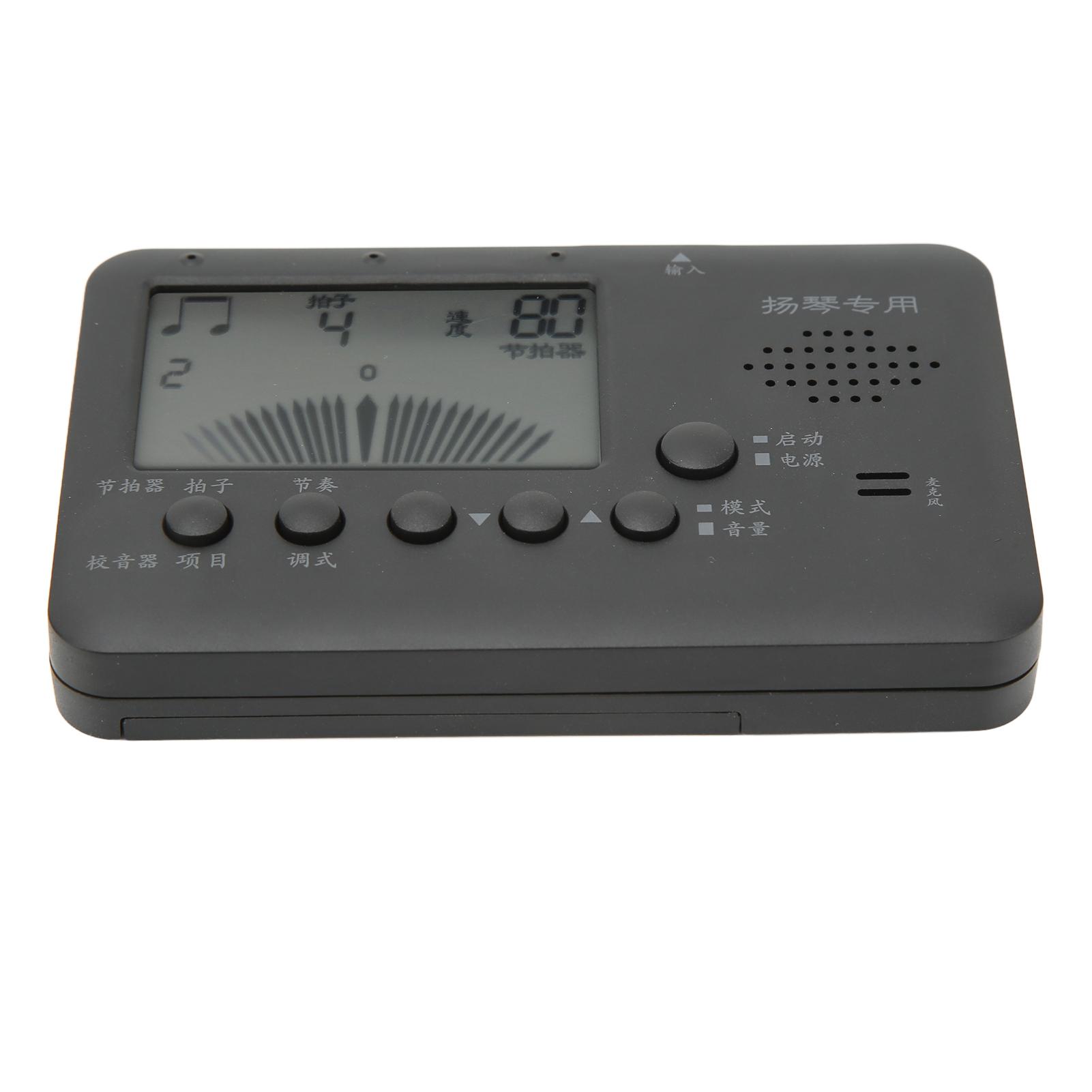 

Тюнер для цимбал 3 в 1 Метроном Тюнер Генератор тона Инструмент для музыкальных инструментов с ЖК-дисплеем MT520Y Черный