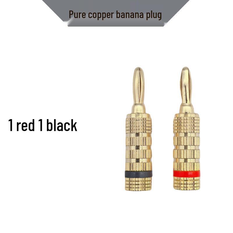 4MM Gold-Plated Pure Copper Banana Plug Speaker Audio Cable Connector