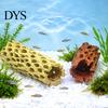 Aquarium Shrimp Cave Cave, Artificial Tree Trunk Hide, Fish Tank Natural Wood Texture Ornament Hideout, Realistic for Betta Hiding And Resting