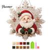 Acrylic Beaded Art Supplies Christmas Faux Pearl Painting Suncatcher Kit, Snowflake Shape Board Decorative Hanging Window with Lace Edge, 3D
