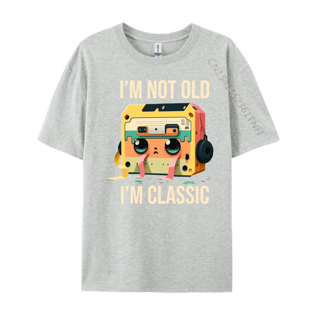 Ich bin nicht alt, ich bin klassisch Kassette T-Shirt Grafikshirts Herren T-Shirt Druck Luxus Designer Herren Kurzarm