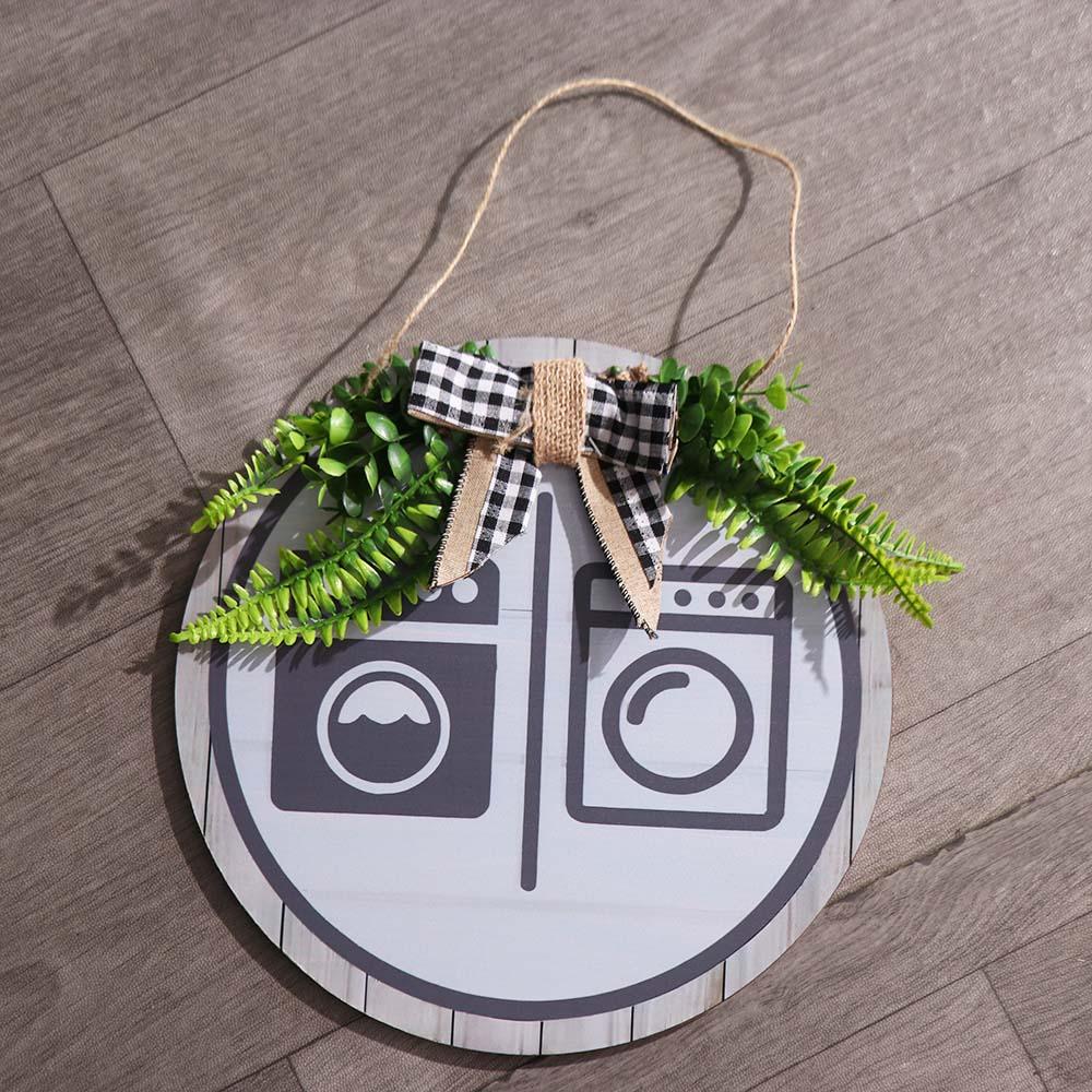 Rundes Holz-Toilettenschild Rustikaler Stil Wandhängeschilder Einfach zu installieren Badezimmerschild Duschraum