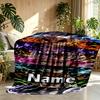 Custom Name Personalized Demon Slayer Print Blanket, Home Decor, Bedroom, Sofa, Camping, Couch, Gifts for Birthday Christmas