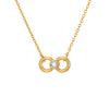 Wind Stainless Steel 8-Shaped Infinity Zircon Necklace Niche Exquisite Collarbone Chain Female 2422