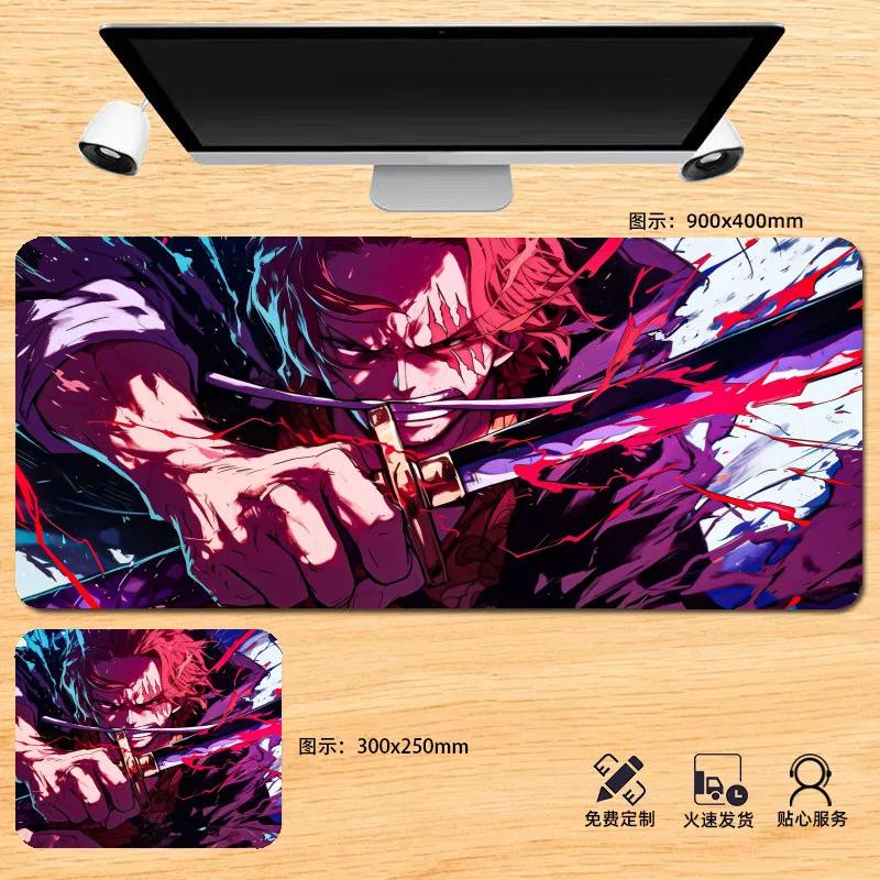 Japanese Anime ONE PIECE Leather Mouse Pad Oversized Boys Animation E-sports Game Keyboard Pad Monkey D. Luffy Computer Desk Pad Non-slip Mouse Pad