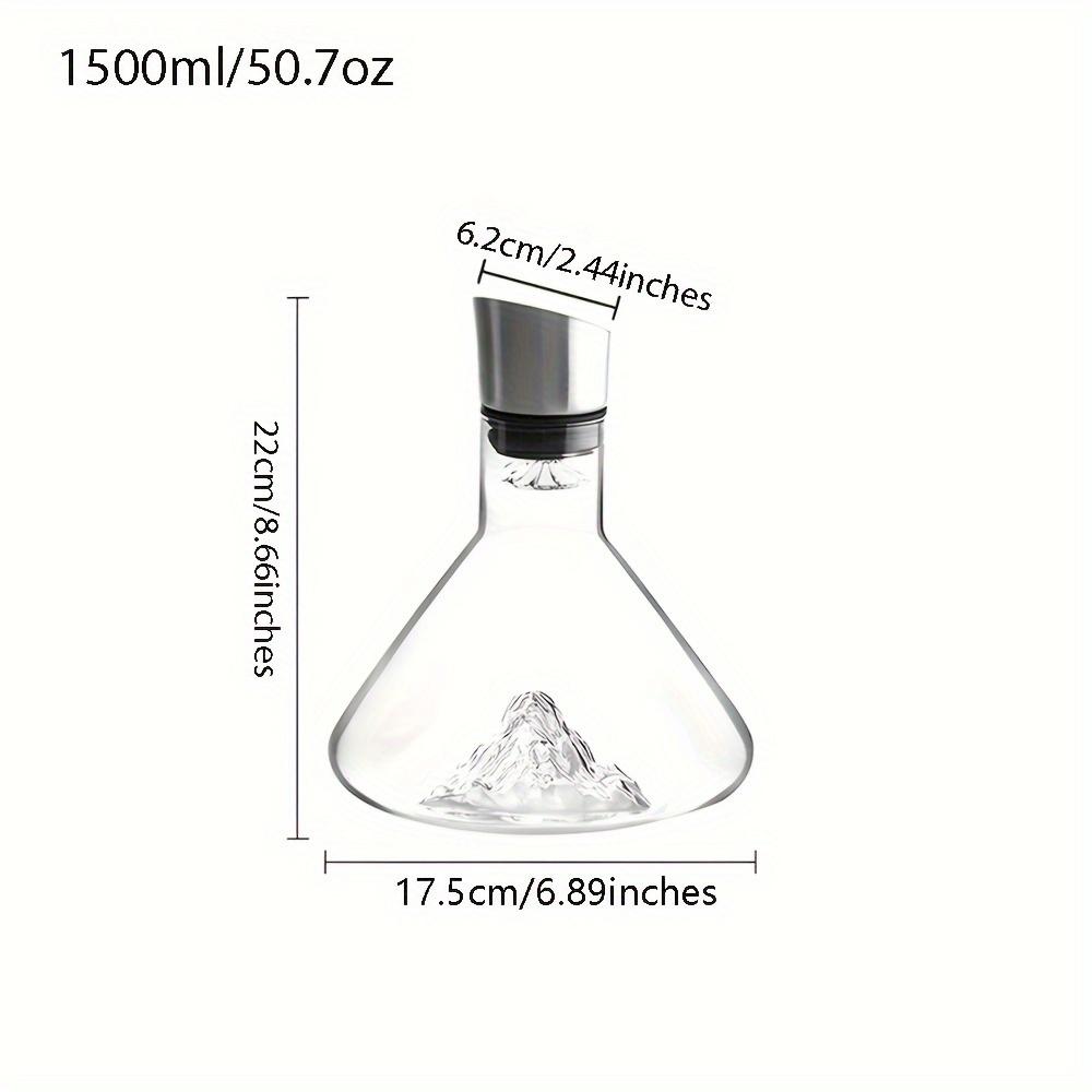 1pc Wine Decanter Light Luxury High-end Ice Mountain Wine Decanter Household Waterfall Wine Decanter Creative Ice Mountain Bottom Crystal Glass Filter