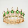 Full Circle Crown Tiara Colorful Baroque Retro Full Diamond Jewelry Wedding Accessories Crown Bridal Crown
