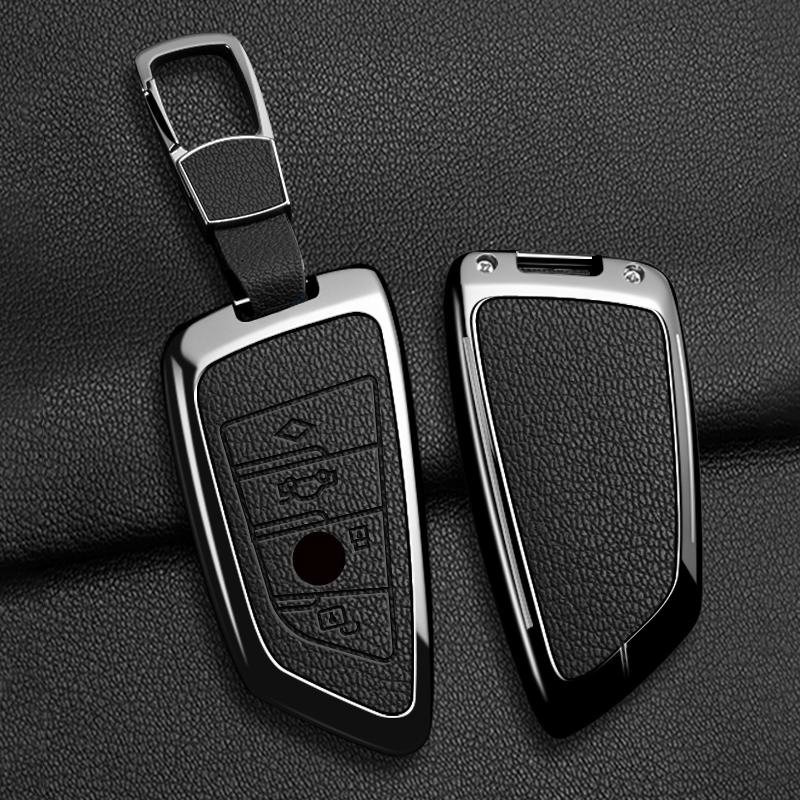 Zinc Alloy Leather Car Key Case For Bmw F20 G20 G30 X1 X3 X4 X5 G05 X6 X7 G11 F15 F16 G01 G02 F48 Keychain Keychain Accessories