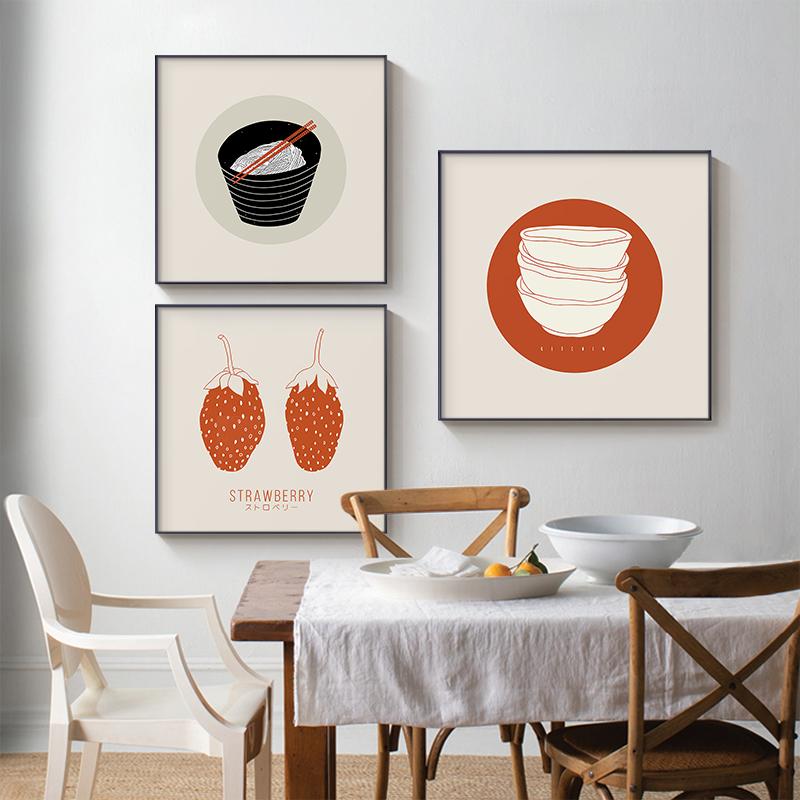 Severské minimalistické zátiší Umělecké obrazy na plátně Domácí dekorace Kreslený obraz do obývacího pokoje Ložnice a obrázky Jídlo Plakát