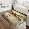 1pc 2D Flat Dragonfly Art I Am Always With You Quote Flannel Door Mat Non Slip Nature Rug For Entryway Floor