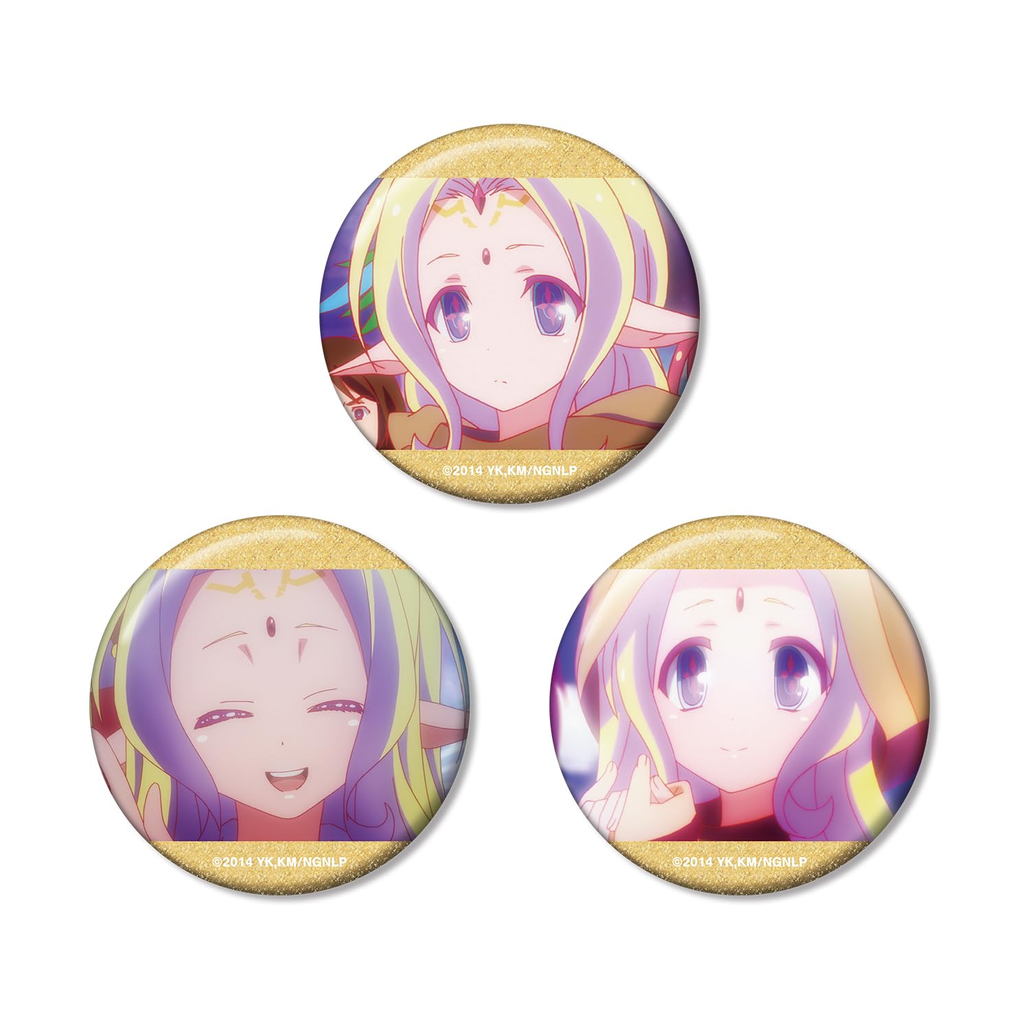 

No Game No Life Feel Nirvalen Scene Glitter Can Badge Set of 3