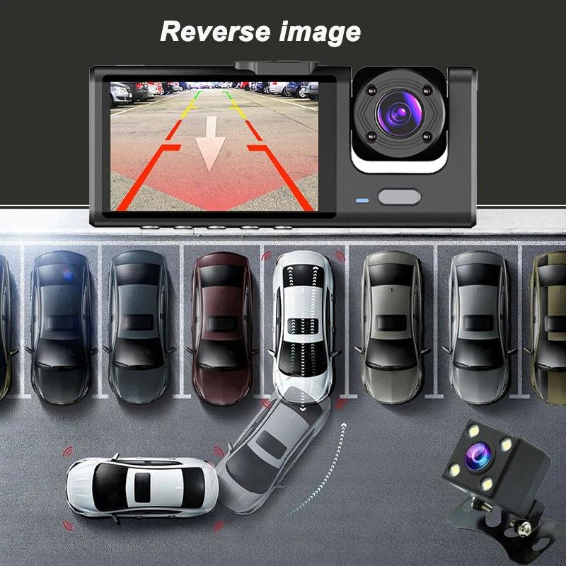 3kanálová palubní kamera pro autokameru 1080P Videorekordér Palubní kamera Černá skříňka s duálním objektivem DVR zadní kamera do auta příslušenství do auta