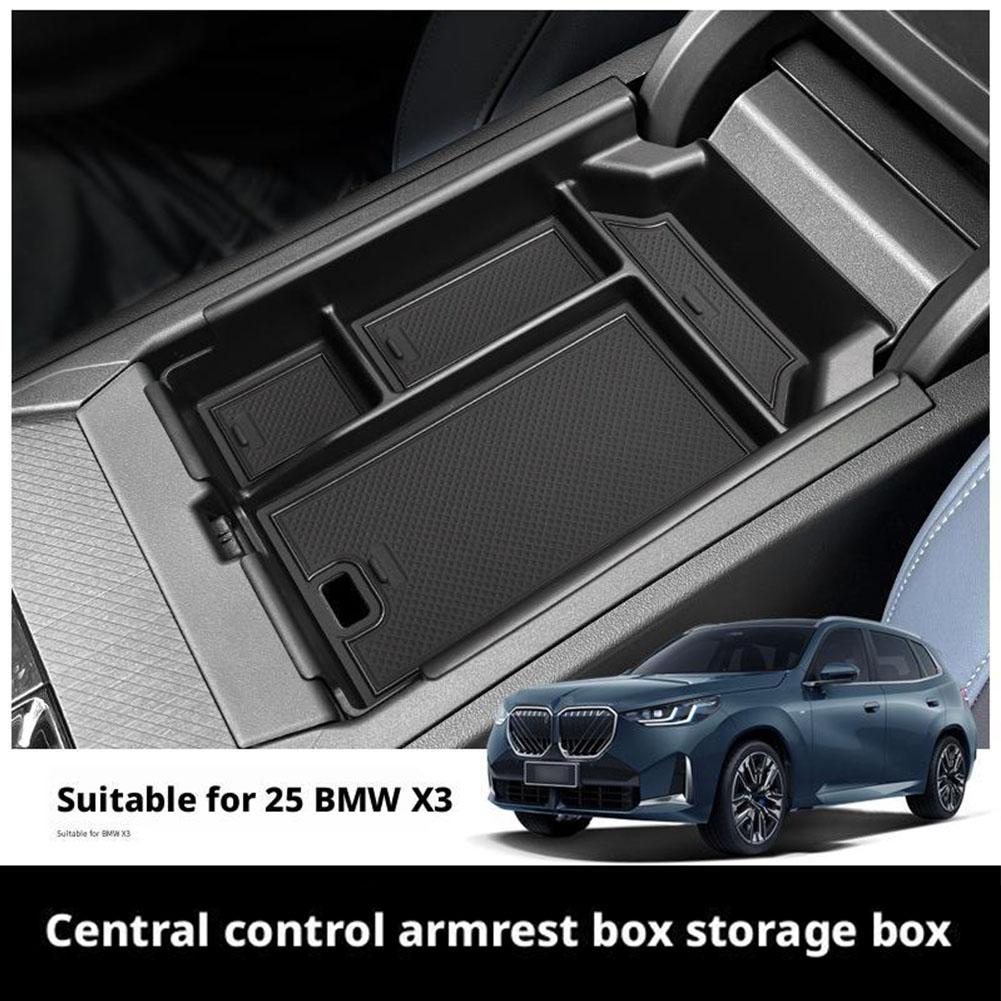 Armrest Storage Box Center Console Organizer For BMW X3 G45 2025 Center Console Armrest Storage Box Tray Interior Accessories