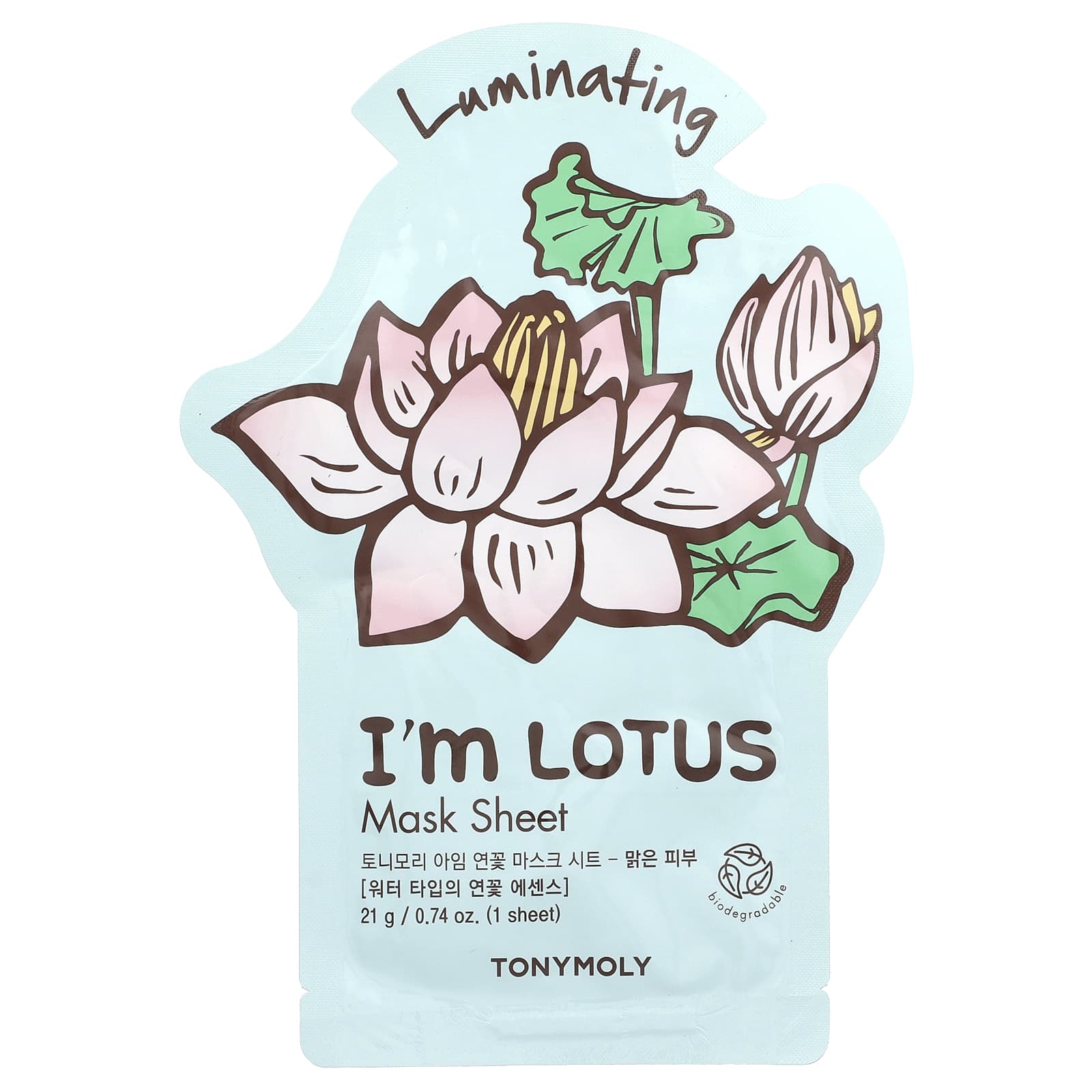 

I m Lotus, Luminous Beauty Mask Sheet, 1 Sheet, 21G(0.74Oz)