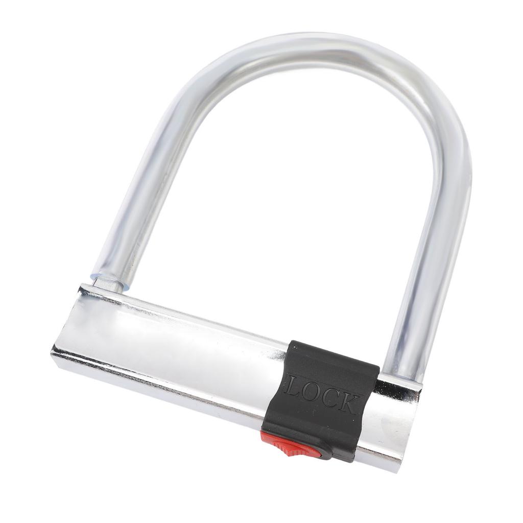 Bike U Lock Carbon Steel Anti Theft Hydrant Cutting Prevention Portable Security U Lock with 3 Keys for Electric Bikes Motorcycles Tricycles