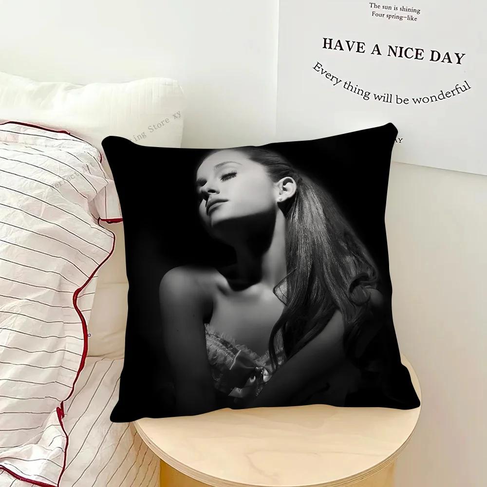 Singer A-Ariana G-Grande Pillow Case Fashion Square Pillowcase Bedroom Sofa Room Ins Decoration Leisure Cushion Cover 40x40