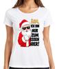 Um Im Just Here To Eat Santa Claus Funny Santa Claus Ladies Tshirt