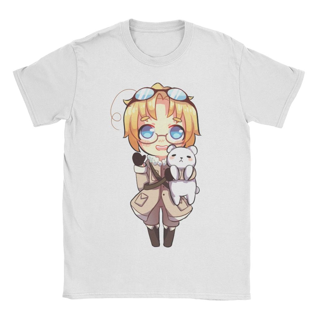 Chibi Belarus Hetalia T Shirts for Unisex Cotton TShirt Axis Powers Hetalia Anime APH World Tee Shirt Short Sleeve Clothes
