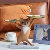 Dancing Cat Animation Resin Figure Creative Cartoon Sand Sculpture Cat Ornament for Living Room Housewarming
