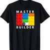 Master Builder Building Blocks Brick Builders Toys Present T-Shirt