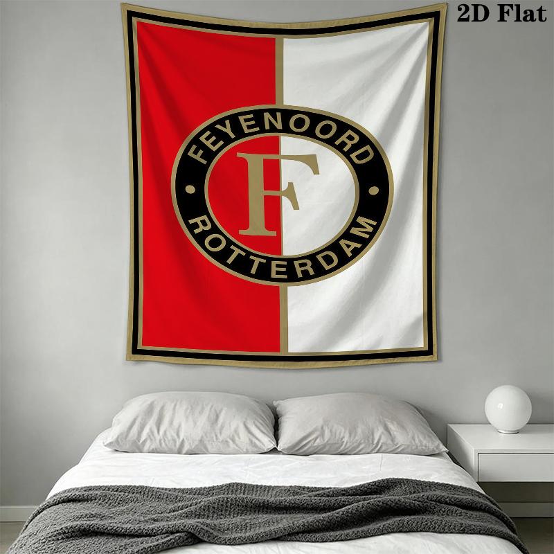 Feyenoord Wandkleed Esthetisch Wandkleed Bedrukt Stof Deken Decoratieve Wandkleden voor Slaapkamer Woonkamer Huisdecoratie