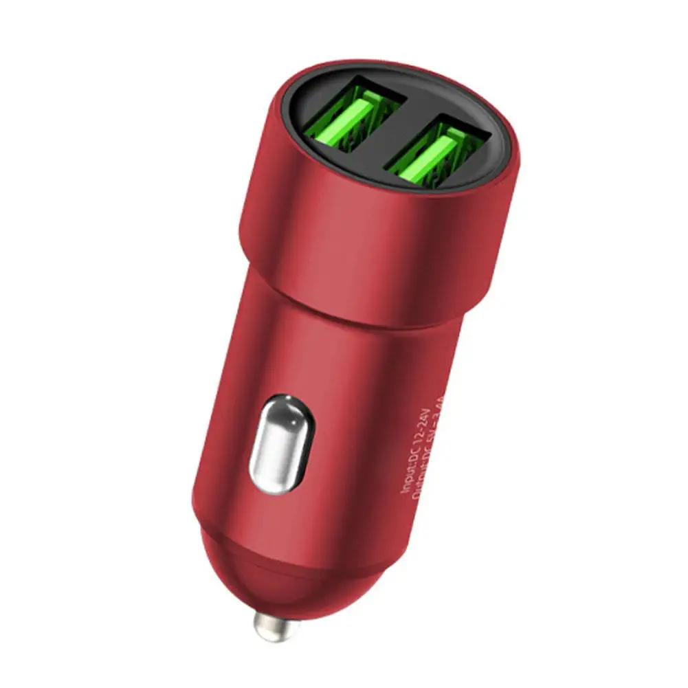 3.4A PD Mini Car Charger 12-24V Lighter Fast Charging Car Dual USB Type C Charger For Xiaomi Power T9Y0