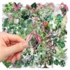 50Pcs/Set Retro Plant Leaves Series 02 PET Clear Stickers Waterproof DIY Fashion Decals Stickers
